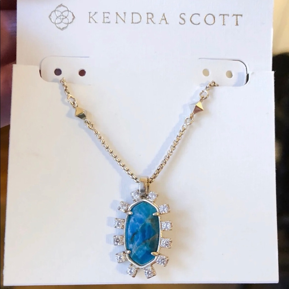 NEW 💯KENDRA SCOTT AQUA APATITE BRETT NECKLACE